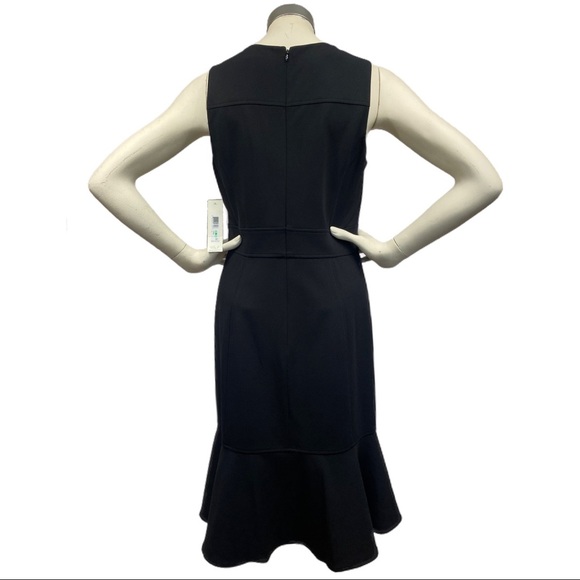 NWT Eliza J Black Ruffled Fit & Flare Dress Size 8 - Picture 4 of 9
